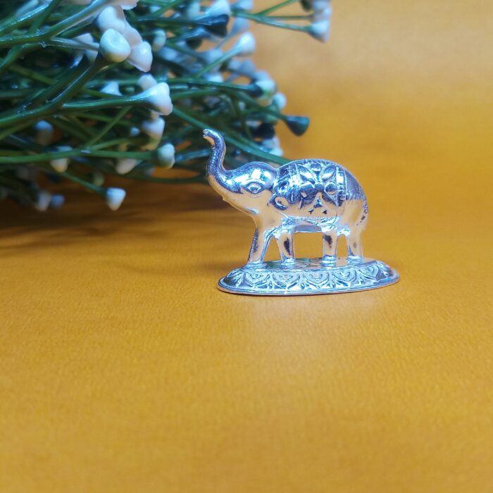 Sacred Silver Elephant for Wealth and Prosperity