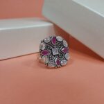 Silver Cut Stone Ring – Timeless Beauty