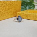 Elegant Silver 925 Cut Stone Ring