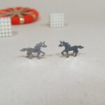 925 Sterling Silver Horse Stud Earrings – Elegant Equestrian-Inspired Jewelry