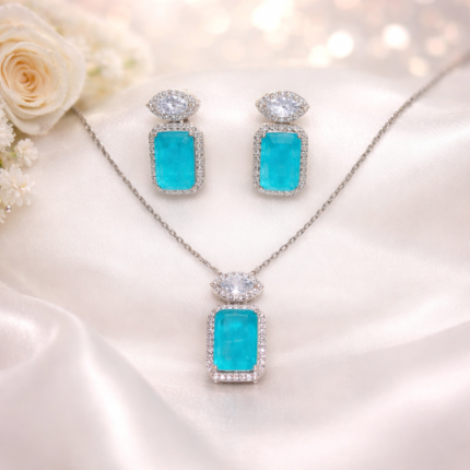 Rajwadi Chandi 925 Pendant Set for Women