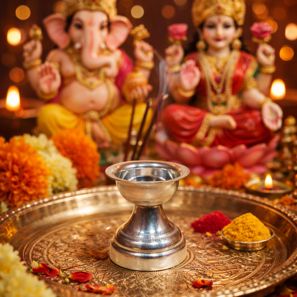 ChatGPT Image Apr 3, 2026, 06_14_27 PM Traditional Pure Silver Diya – Pooja Ka Pavitra Deep