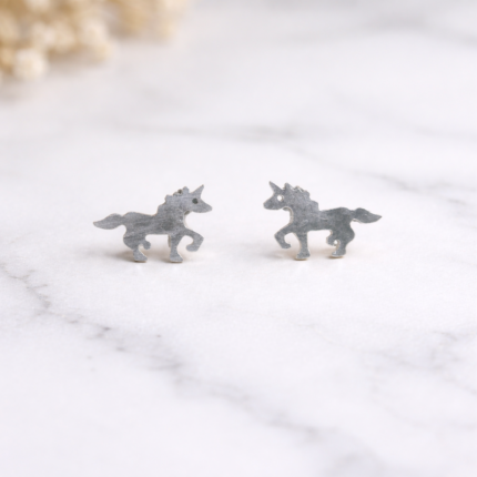 925 Sterling Silver Horse Stud Earrings – Elegant Equestrian-Inspired Jewelry