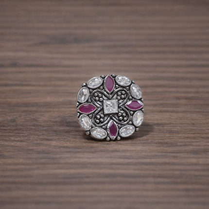 edit the silver ring with light brown background mirror effect