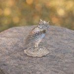 Beautifully Crafted Silver Owl for Pooja and Vastu