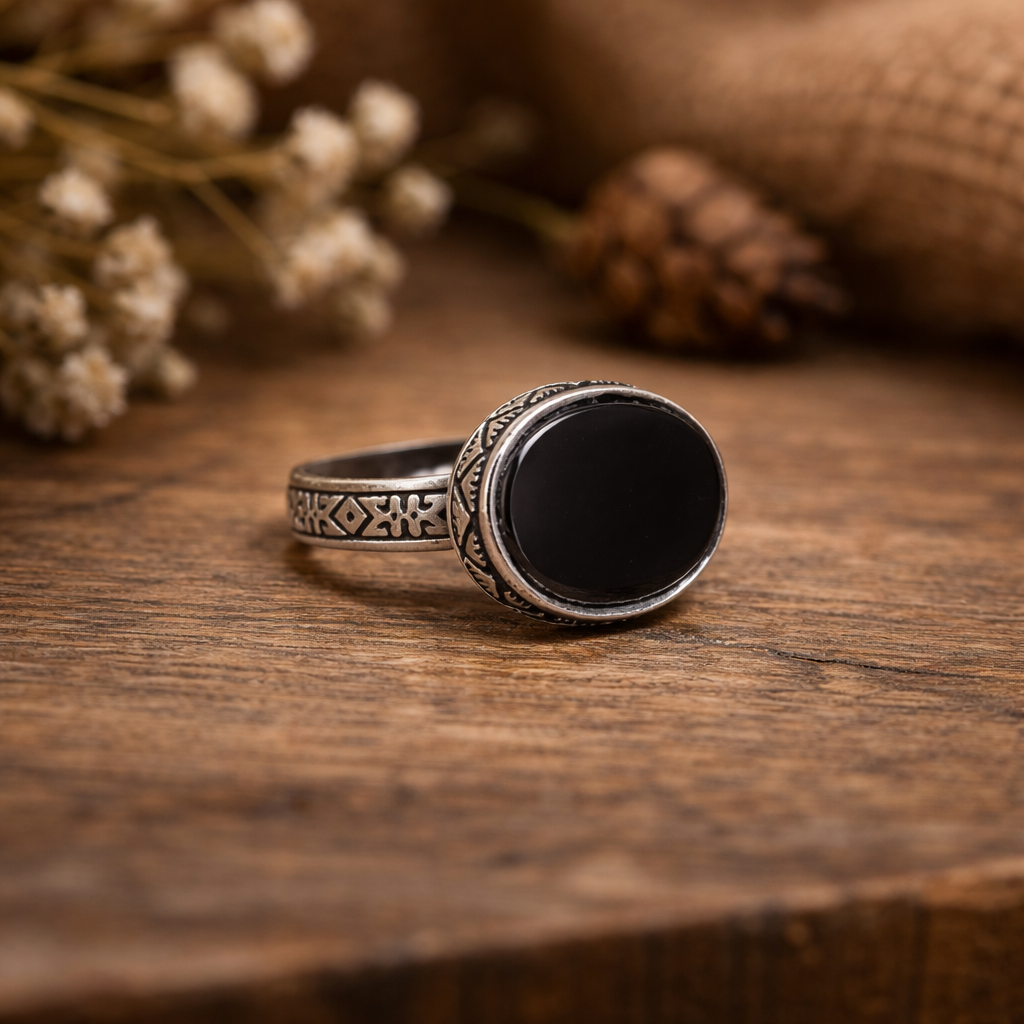 ChatGPT Image Feb 19, 2026, 10_49_43 AM Rajkala: Royal Turkish Design Black Stone Ring