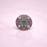 Elegant Silver Ring Featuring a Radiant Cut Stone