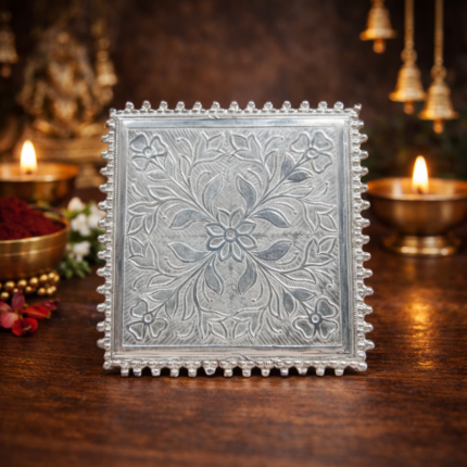 Elegant Silver Choki for Pooja & Rituals