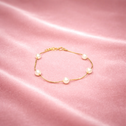 Sophisticated Women’s Sterling Silver Bracelet with Pearls – Perfect Gift