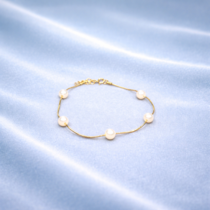 Sophisticated Women’s Sterling Silver Bracelet with Pearls – Perfect Gift
