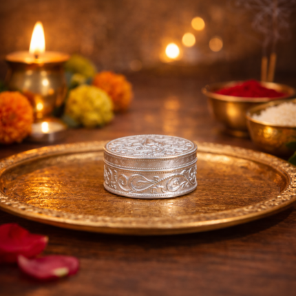 Handcrafted Pure Silver Sindoor Case – Perfect for Rituals