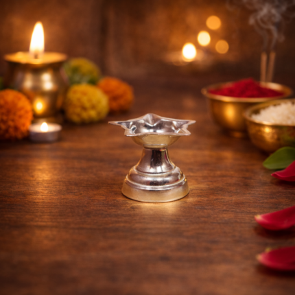 Handcrafted Silver Deepak – Bharatiya Sanskruti Ki Pehchaan