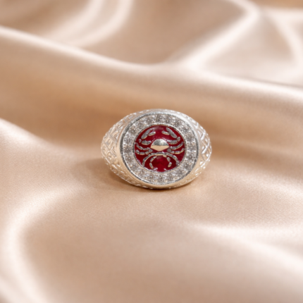Astrological Silver Zodiac Sign Cancer Rings