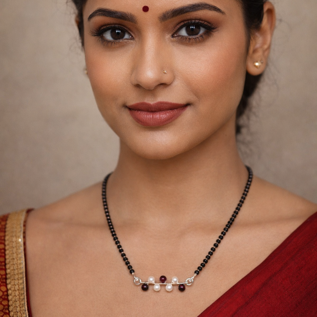 ChatGPT Image Feb 6, 2026, 01_46_28 PM 925 Sterling Silver Moti Mangalsutra – Timeless Elegance with Classic Pearls