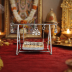 Exquisite Silver Jhula for Krishna Idol – Perfect for Festivals