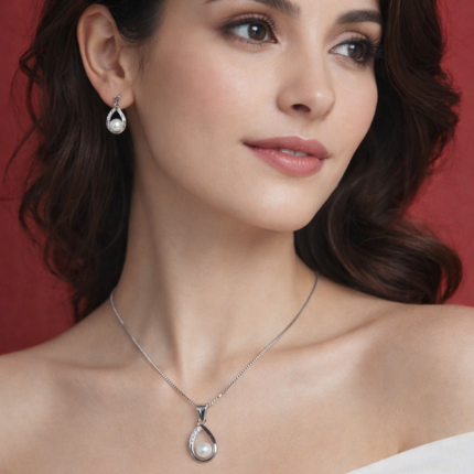 925 Silver Pendant Set with Indian Ethnic Charm