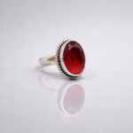 925 Sterling Silver Cut Stone Ring – A Dazzling Statement of Elegance