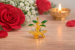 Sacred Silver Tulsi Plant for Prayer and Blessings