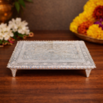 Elegant Silver Choki for Pooja and Worship