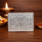Pure Silver Pooja Choki for Spiritual Ceremonies