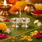 Shuddh Chandi Ka Haldi-Kumkum Aur Akshata Dabba