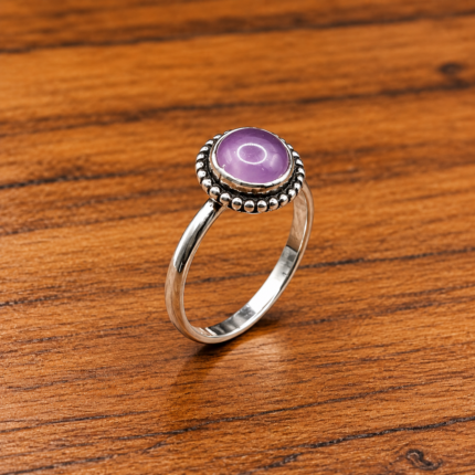 Elegant 925 Silver Cut Stone Ring – Perfect for Every Occasion