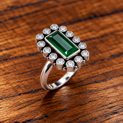 Exquisite 925 Silver Cut Stone Ring – Perfect for Gifting or Everyday Glamour