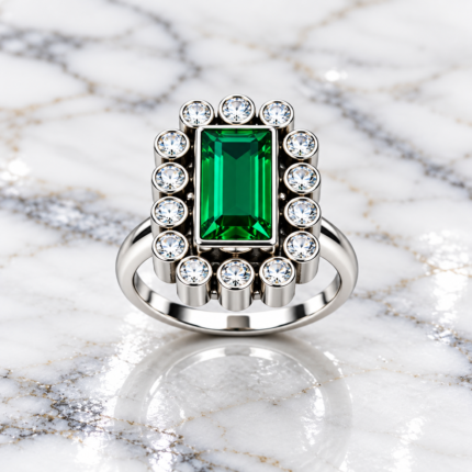 Exquisite 925 Silver Cut Stone Ring – Perfect for Gifting or Everyday Glamour
