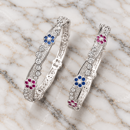 Pure Silver Ladies' Kada – Traditional Elegance