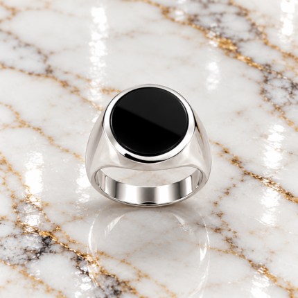 Kaalchand: Mystical Black Stone Gents Ring