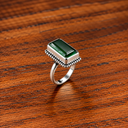 Exquisite 925 Silver Ring – Featuring a Sparkling Cut Stone