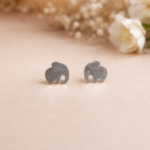 925 Sterling Silver Elephant Stud Earrings - Elegant Wildlife-Inspired Jewelry