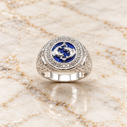 Astrological Silver Zodiac Sign Pisces Rings