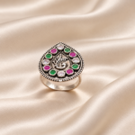 Stunning Silver Cut Stone Ring – A Sparkling Statement of Elegance