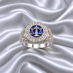 Astrological Silver Zodiac Sign Libra Rings