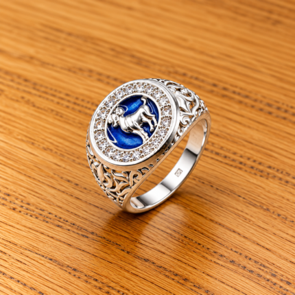 Astrological Silver Zodiac Aries Sign Rings