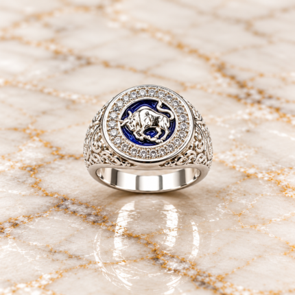 Astrological Silver Zodiac Sign Taurus Rings