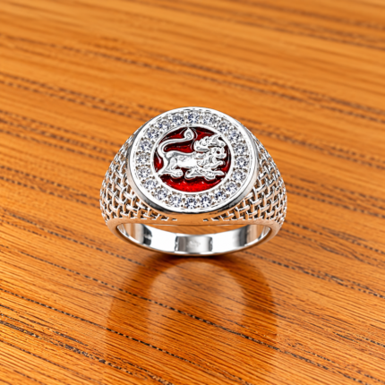 Astrological Silver Zodiac Sign Leo Rings