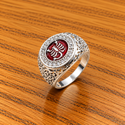 Astrological Silver Zodiac Sign Scorpio Rings