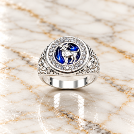 Astrological Silver Zodiac Aries Sign Rings