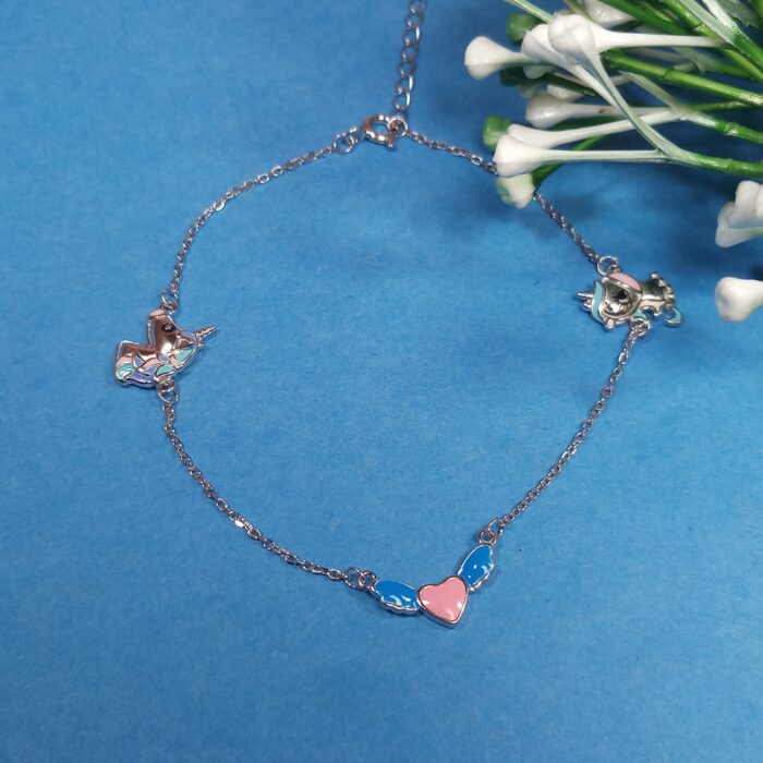 Adorable Silver 925 Kids Anklets – Lightweight & Comfortable