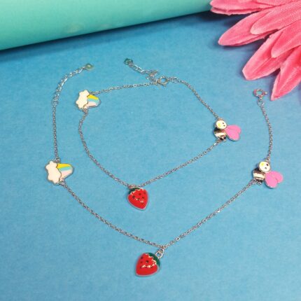 Charming Kids’ Silver Anklets – Perfect for Little Feet