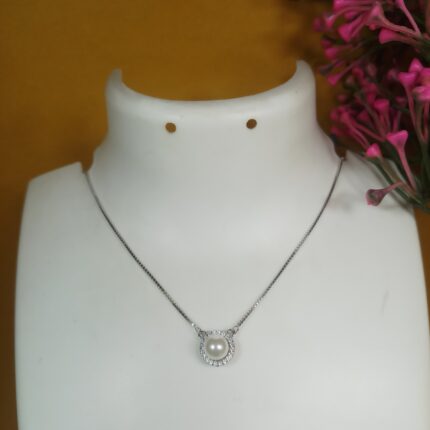 Classic 925 Silver Pearl Chain Pendant – Elegant & Versatile