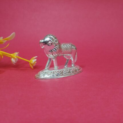 Pure Silver Lion Idol for Pooja & Strength