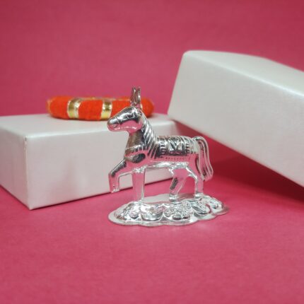 Pure Silver Horse Idol for Pooja & Success