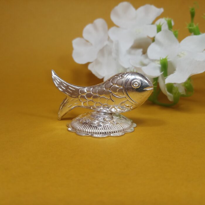 Pure Silver Fish Idol for Pooja & Prosperity