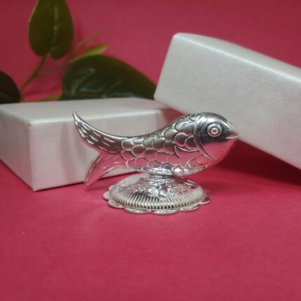 Pure Silver Fish Idol for Pooja & Prosperity