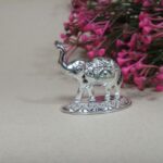 Pure Silver Elephant Idol for Pooja & Home Décor