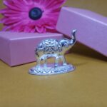 Pure Silver Elephant Idol for Pooja & Home Décor