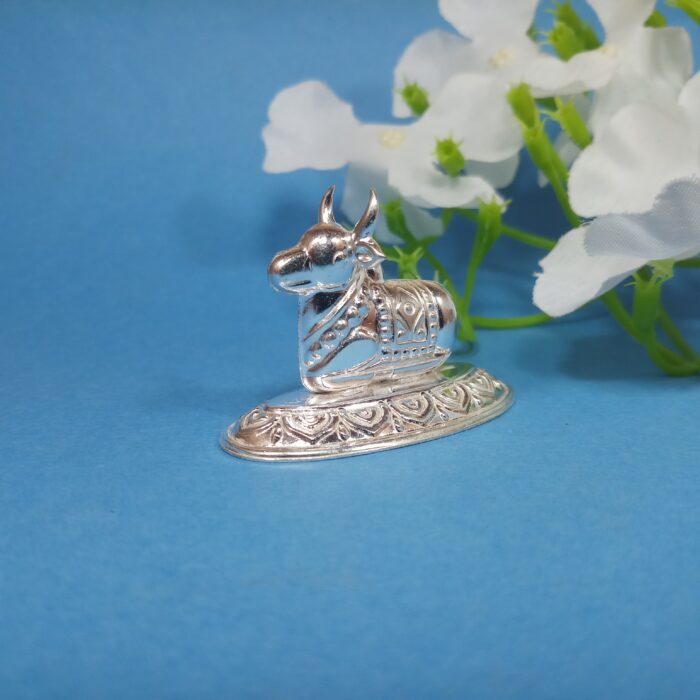 Silver Nandi for Pooja – Symbol of Devotion & Prosperity